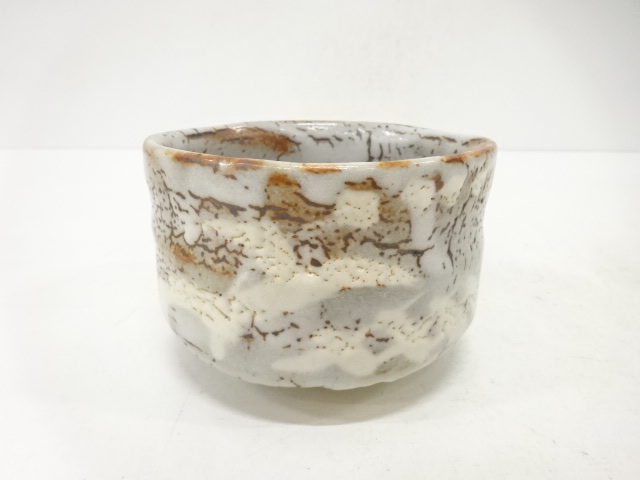 JAPANESE TEA CEREMONY / TEA BOWL CHAWAN / NEZUMI SHINO / ARTISAN WORK